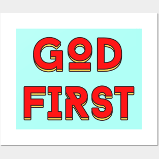 God First | Christian Typography Posters and Art